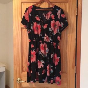 Fit and Flare Floral Dress - Size 3X